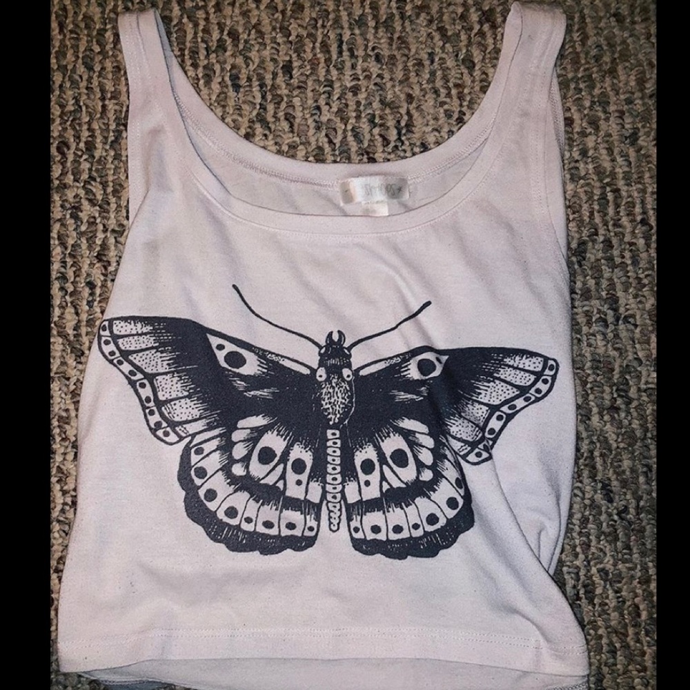 butterfly crop tank top